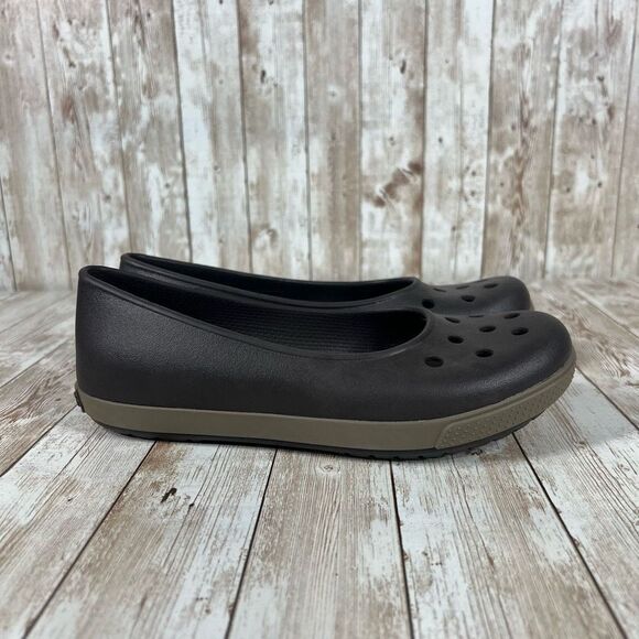 Crocs slip Ons Olivia 2 brown‎ tan Womens 7 - Picture 1 of 7